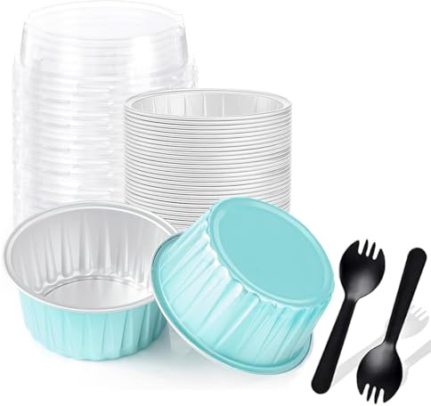 Mini Loaf Pans with Lids and Spoons, Mini Cake Pans for Baking Disposable