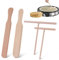 Distribuidor De Crepes Esparcidor De Crepe De Madera Espátula Multiusos Para Crepes Accesorios Para Crepes Distribuidor De Masa Crepes Para Pancake Crepes Tortillas 4 Pcs