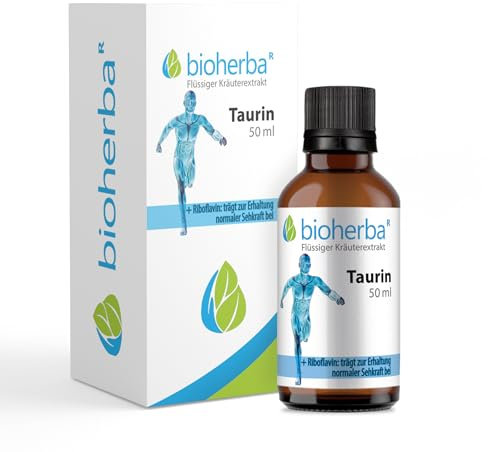 Taurin Tropfen, Tinktur 50 ml – 140 mg pro Tagesportion mit Vitamin B1 von BIOHERBA PZN 18217970