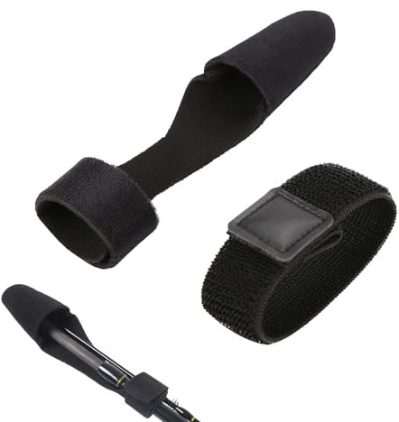 Butyeak Angelruten Gurthülse, Klettverschluss Angelrutengeschirr, 3 Set Angelruten Gurte Anti-Rutsch, Rutenbänder Angeln Set, Schutzhülle und Rutenbänder, für Casting Schutz der Rute, Schwarz