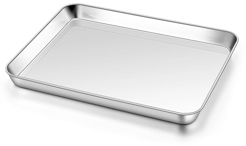 Homikit 9x13 Inch Stainless Steel Quarter Sheet Pan for Toaster Oven, 1 PC
