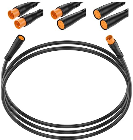 baluoqi Förlängningskabel 24 AWG med 2 stift 3 stift 4 stift 5 stift vattentät kontakt hona/hona/hane/hona hane