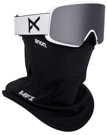 Anon M6 Snow Goggles + Bonus Lens + MFI Face Mask + Case (Frame: White, Lens: Perceive Sunny Onyx, Spare Lens: Perceive Variable Violet)