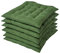 HOMESCAPES Galette de Chaise 40x40 cm, Lot de 6, Coussin de Chaise en Coton, Coloris Vert foncé