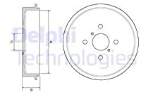 Delphi bromstrumma hjultrumbroms bakaxel BF552