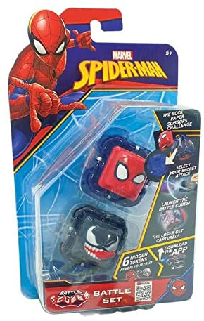 Battle Cubes 37199 Spider VS Venom-Battle Fidget Set, röd, liten