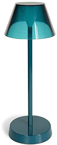 LAMPADA DA TAVOLO PORTATILE RICARICABILE COLOR PETROLIO H34CM WD LIFESTYLE