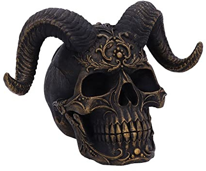 Nemesis Now Diabolus Totenkopf, Schwarz, 18 cm