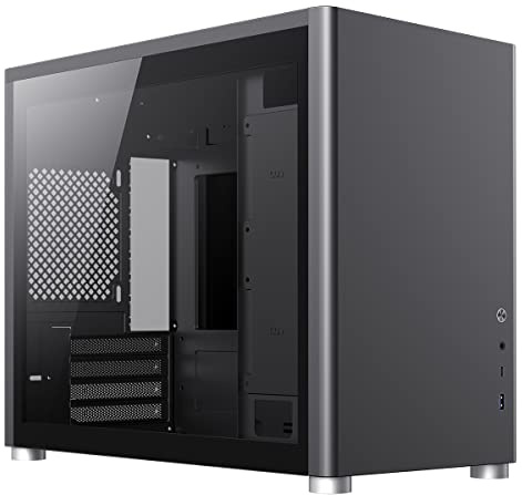 GameMax Spark Gaming Cube, custodia modulare per PC da gioco Micro-ATX, doppi pannelli laterali in vetro temperato, USB 3.0 - Tipo C | Nero