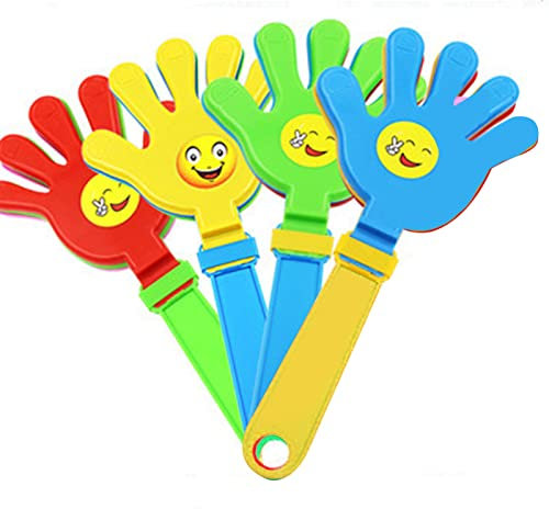 Tokaneit Krachmacher Händeklatschen Spielzeug, Kunststoff Handklöppel, Requisiten für Festliche Atmosphäre, Verschiedene Händeklatschen für Partykonzerte 4 Stück