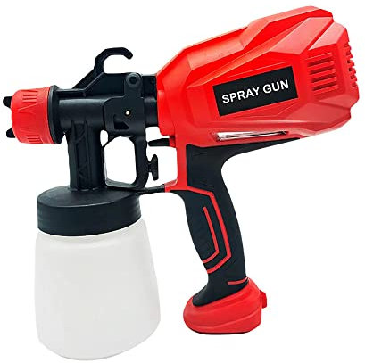 LeTkingok Pistola a Spruzzo Elettrica 220V, Spruzzatore di Vernice Al Lattice per Colla Automatica Macchina a Spruzzo Portatile 400W 800ML 32000giri/min