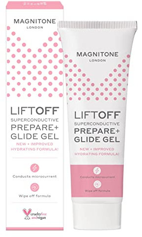 MAGNITONE LiftOff Superconductive Prepare + Glide Gel for Microcurrent Facial Toning & Radiofrequency Devices, Hydrating Wipe Off Formula, Water-Based, Fragrance Free, Cruelty Free & Vegan (Pack of 1)