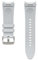 Samsung Hybrid Eco-Leather Band (S/M) ET-SHR95 für die Galaxy Watch6, Uhrenarmband, Original Armband, Lederimitat, Fluorkautschuk, klassischer Stil, sportlich, elegant, angenehmer Sitz, Silver