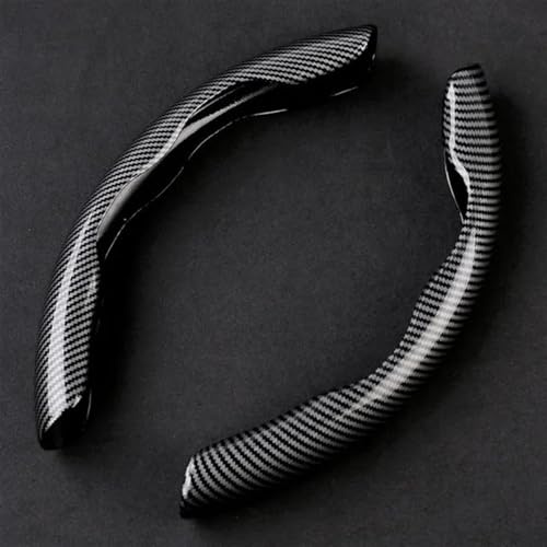 Rattöverdrag Carbon Fiber Silikon Bilrattkåpa För BMW Antisladdskydd Biltillbehör Rattskydd Tillbehör (Färg : Svart)