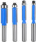 4 Piezas Fresas para madera Juego de Fresas de Enrasar para Madera Fresa Copiadora con Vástago de 8 mm Fresa Copiador de Ranurado con Superior Rodamiento para Fresadora para Madera (4)