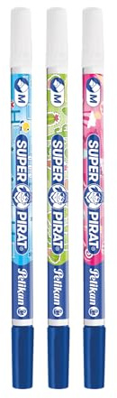 Pelikan Lot de 3 Effaceurs Encre Super Pirat, Largeur de trait M (Multi Pointe)
