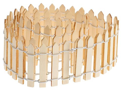 BESPORTBLE Miniatur Zaun Für Feengärten Bonsai Deko Flexibles Garten Zubehör Für Kreative Terrarien Stilvolle Mini Garten Gestaltung Holzfarbe