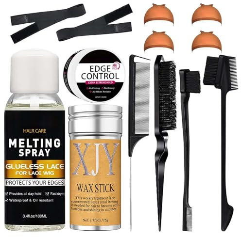 Lace Melting Spray for Front Closures and Extensions - Natural Finishing Hold Adhesive Bond Glue Edge Kit