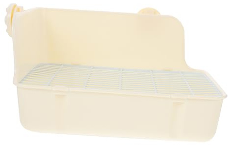 BUGUUYO Toilette per Animali Domestici Grande in Pp Resistente con Parete Anti-spruzzo per Cani Conigli Porcellini Criceti Vassoio Toilette Portatile per Allenamento Igienico in Casa e Gia