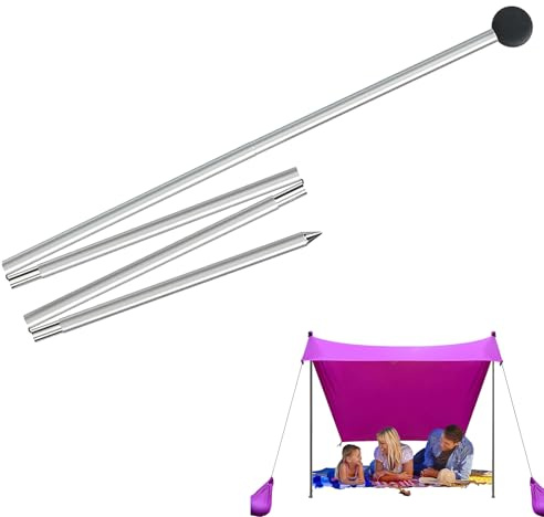 Poste De Aluminio Para Toldo De Playa - 160cm Varillas Soporte Tienda | Campaña, Postes De lonas, Accesorios Para Tienda De Campaña, Postes Camping Ligeros Portátiles, Para Camping, Mochilero, Told