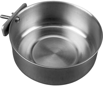 Bird Bowl - Construction en Acier Inoxydable, Conception de Pince Ferme, Alimentation pour perroquets | Bol pour Eau et Nourriture et Eau, Non Toxique pour Petits Oiseaux, Moyennes et Grands