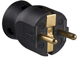 Legrand 050178 Steckdose mit beweglichem Kopf, schwenkbar, 3680 W, 230 V, Schwarz