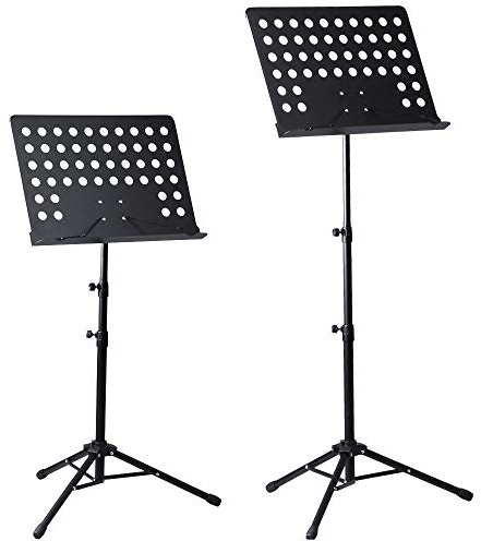 Atril para director de orquesta, color negro TPM MS440 pupitre de partituras concierto plegable y ajustable - Rockmusic