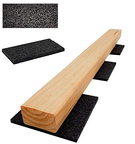 Tapis pour terrasse 100 x 50 mm x 3 mm 6 mm 8 mm 10 mm 20 mm | plaque de soubassement en granulés de caoutchouc | épaisseur et quantité au choix (100 x 50 x 20 mm quantité : 100 pièces)