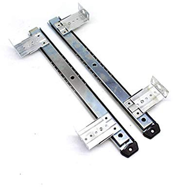 Keyboard Shelf Runners Adjustable Under Desk Drawer Computer Slides Steel Black/White