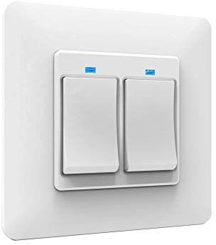 Interruptor doble inteligente PNI SmartHome WS222 para el control de la iluminación de Internet con la aplicación Tuya Smart