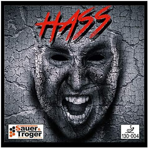 Sauer & Tröger Revêtement pour Tennis de Table Picots Courts | HASS | Rouge, Noir | 1,5 1,8 2,1 (Rouge, 2,1