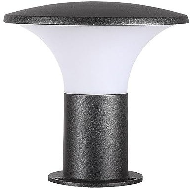 Quevia-Eletro Retro Außen Sockelleuchte Vintage E27 Anthrazit Gartenleuchte Aluminium Acryl Rasen Terrasse Im Freien Aussen Wegeleuchte Wasserdicht IP44 Villa Pfosten Zaun Pollerlicht Dekor Säulelampe