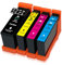 Compatible 53605 Cartouche d'encre Remplacement pour Primera 53601 53602 53603 53604 Cartouches d'encre pour Primera Bravo 4100 Disc Publisher Imprimantes, 4 Pack ( Noir Cyan Magenta Jaune)