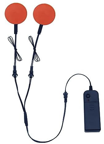 YnGia 2pcs 50mm Incandescente Led Occhi, EL Pannello Luce Elettroluminescente El Foglio Luce Rotonda Tagliabile Neon Foglio per Cosplay Partito Maschera Occhi Supereroe Casco Decorazione (Rosso)