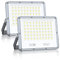 YIQIBRO Spot Projecteur LED Extérieur 50W 5000LM 2 Pièces, IP67 Étanche Lampe LED Exterieur, 7000K Blanc Froid Phare Exterieur Pour Patio, Jardin, Terrasse