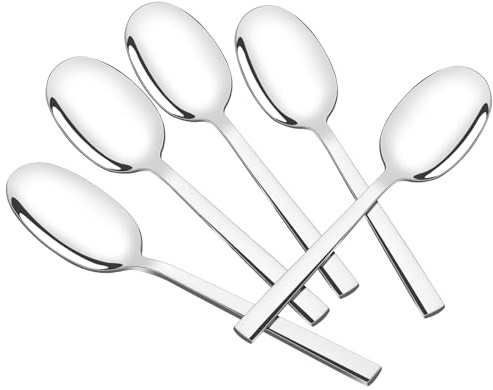 Innouse 6 cucharas grandes para servir, cucharas de acero inoxidable para servir buffet