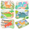 Wooderma Kinderpuzzle aus Holz, Dinosaurier & Tierpuzzle, Montessori-Holzpuzzle für Jungen & Mädchen ab 3, 4, 5 Jahren – Perfektes Lernspielzeug & Geschenk, Kinderspielzeug (5er-Pack)