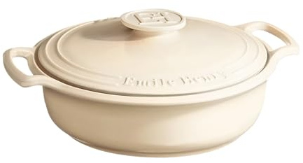 Emile Henry Made in France SUBLIME Ceramic Braiser 4Qt|Crème