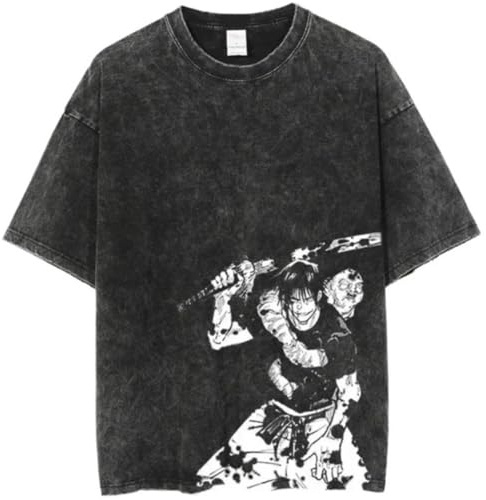 Silver Basic T-Shirt retrò in 100% Cotone da Uomo e Donna Anime Stampa Graphic Design Maglietta Arte Vintage Retro Design Tshirt M,Black5-1