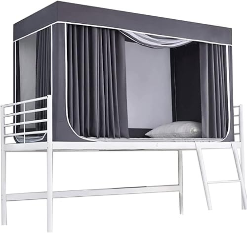 Cortina para Cama Individual, litera, Dormitorio para Estudiantes universitarios, Dosel para Cama, Tienda de campaña, mosquiteras Opacas, Cortina para Cama