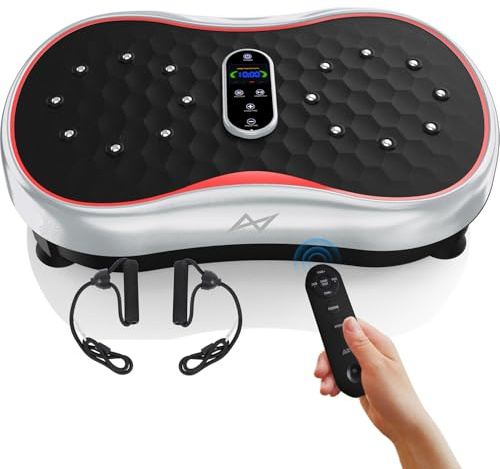 AXV Vibration Plate Fitness Platform Exercise Machine Vibrating Shaking Full Body Shaker Workout Vibrate Stand Shake Board Sport Gym for Weight Loss Fat Burner for Women Men