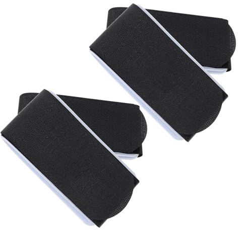 BIUDECO 4 Correas de Fijación para Esquís y Snowboard Banda Ajustable Multifuncional de Nailon Resistente Color Negro Accesorio Portátil para Transporte y Sujeción Segura Deportes de