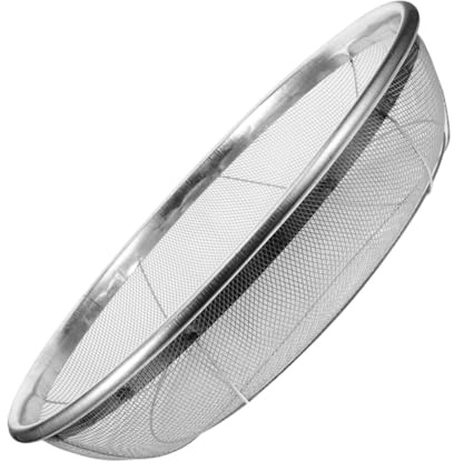 Gatuida Setaccio per Terreno in Acciaio Inox 42 Cm, Setaccio a Maglie 2 Mm per Giardinaggio, Filtro Manuale per Rocce e Sabbia, Utensile Leggero per Orto e Attività All’aperto