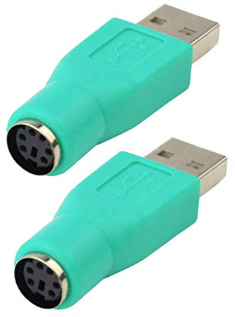 B Baosity 2Pièce USB Mâle À PS2 Femelle Convertisseur Fiches, Type-A À PS / 2 Adaptateur Souris Clavier pour Transfert De Données D'ordinateur