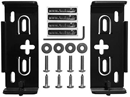 AluFixx Car Vario schwarzmatt eloxiert Nummernschildhalter Kennzeichenhalter Rahmenlos