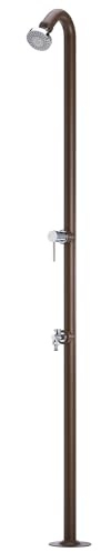 Belfer 42D4 Doccia da Esterno con Miscelatore Acqua Fredda Acqua Calda con Soffione in Ottone Cromato Colore Ruggine