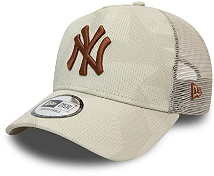 New Era York Yankees MLB Cap Trucker verstellbar Basecap Kappe Baseball Beige - One-Size