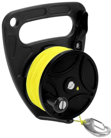 Anchor Rope Roller,Diving Rolls Anchor Rope Reel Finger Reel Multi Purpose with Clip Wire for Cave Exile Diving (Black Wheels)