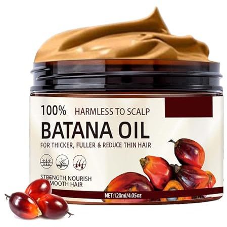 Batana Oil Hair Treatment, Huile de Batana Bio pour Cheveux, Après-Shampoing Réparateur Pour Cheveux Abîmés, Nourrit le Cuir Chevelu, Améliore la Santé et Renforce les Cheveux