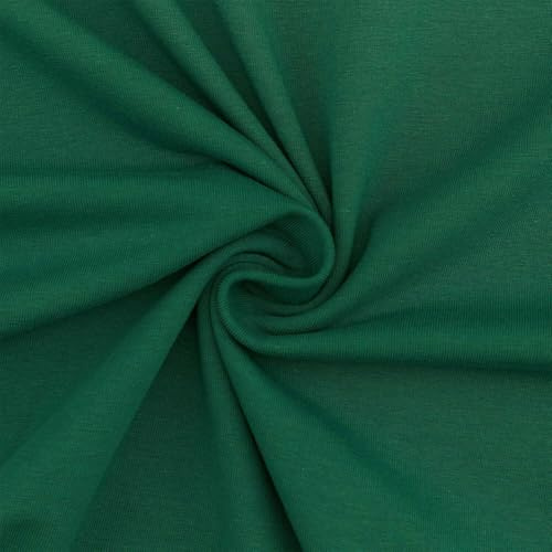 Jersey Stoff Cara, STANDARD 100 by OEKO-TEX, uni dunkelgrün (Länge am Stück: ab 50cm / Breite: 150cm)
